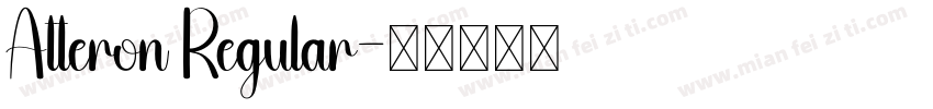 Atteron Regular字体转换